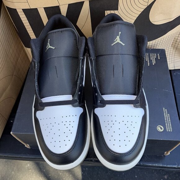 NEW Nike Air Jordan 1 Low Black Toe Medium Olive Green 553558-092 - Picture 3 of 6